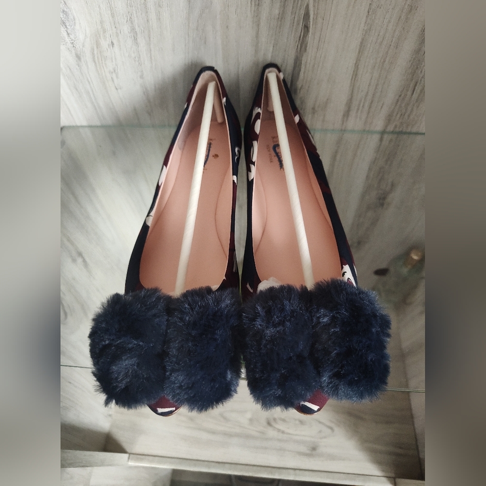 Kate Spade New York Elen Fox  Flats with Faux Fur Accent SZ 8 New In Box - Picture 2 of 8
